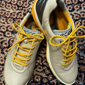 ECCO Women’s Tan and Yellow Golf Shoes